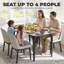HOMCOM Dining Table for 4 Modern Kitchen Table 130W x 70D x 75H cm-656334151