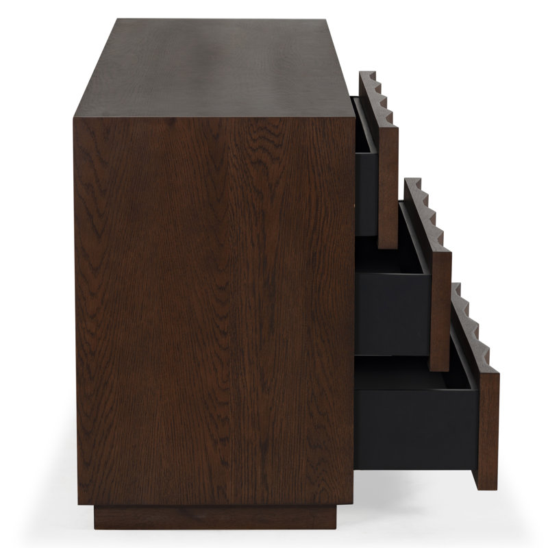 Commode 6 tiroirs Baylor, Noyer
