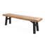 Banc d'extérieur avec panneau à lattes et structure en bois d'acacia, naturel et gris