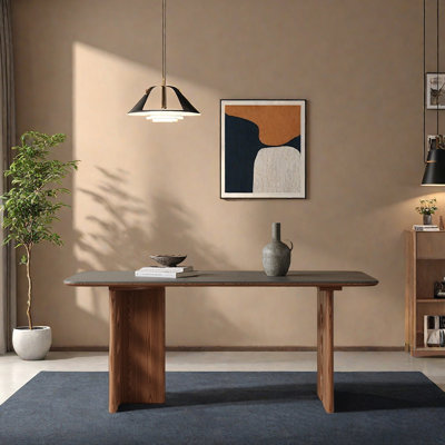 Rectangular household dining table