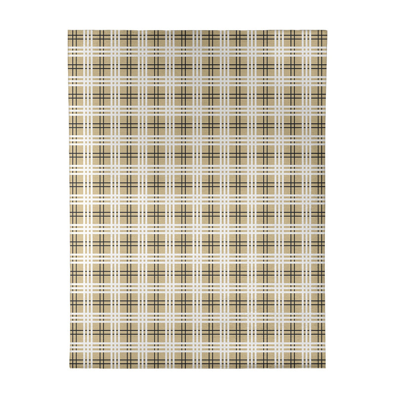 Tapis à carreaux beige, Rectangle 9 pi x 12 pi
