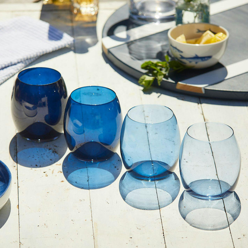 Les Nuages Ombre Tumbler Glasses, Blue