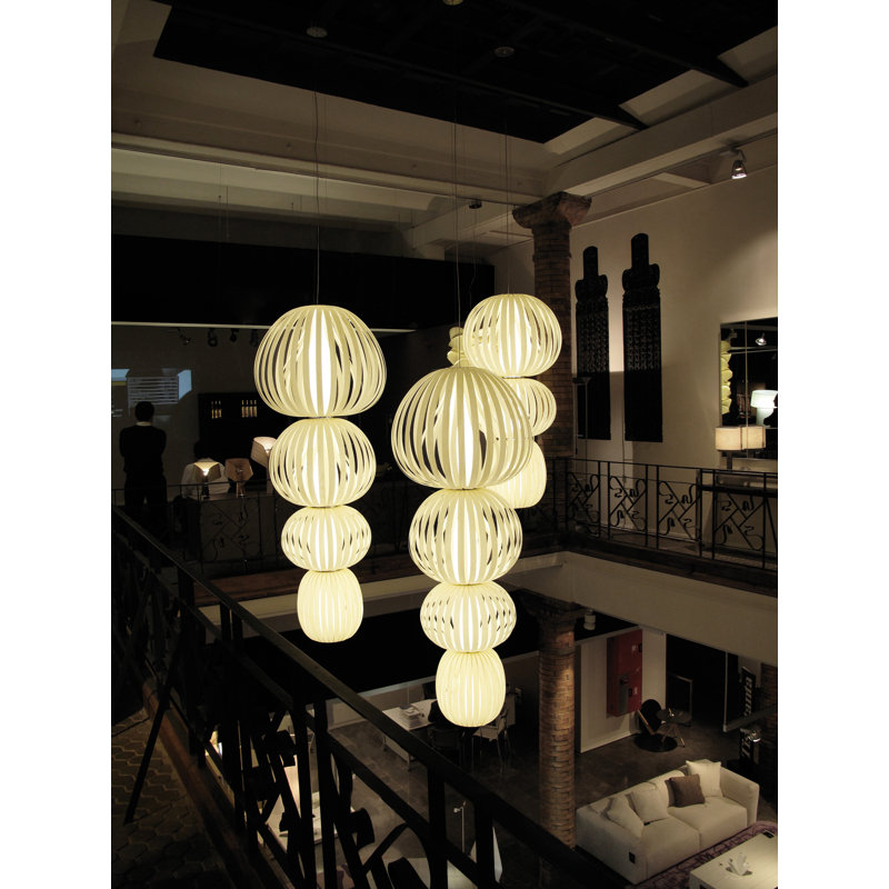 Totem 1 - Light LED Pendant, Ivory White, 2700K LED, 61" H x 28.7" W x 28.7" D