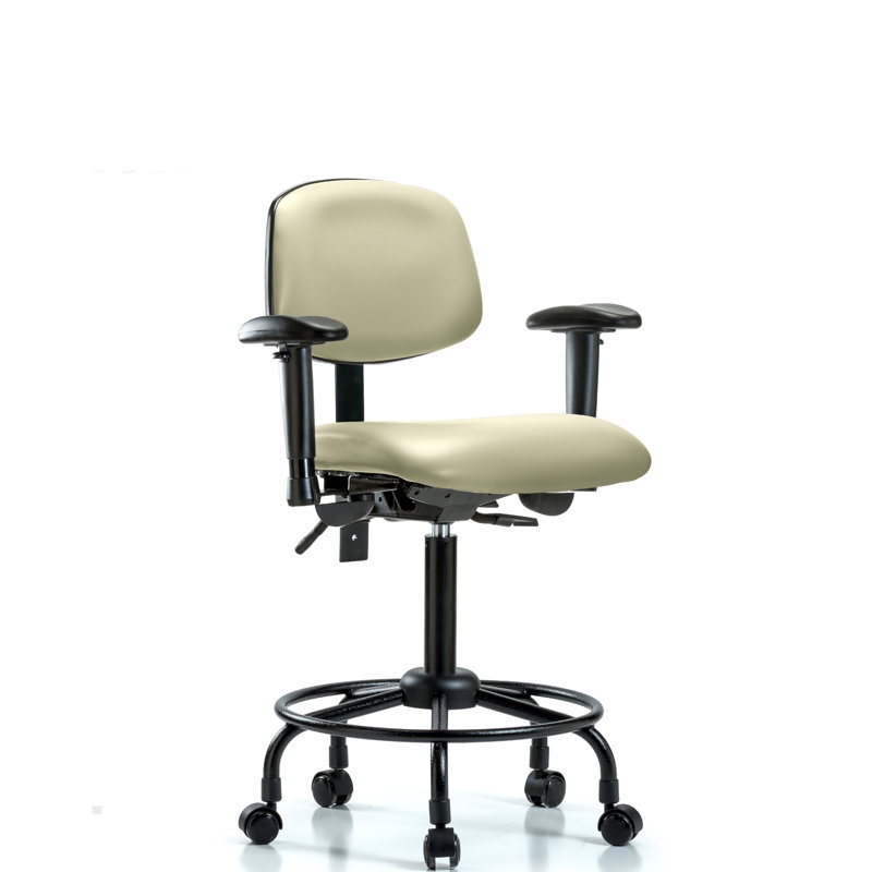 Otis Vinyl Drafting Chair, Adobe, Casters, Included