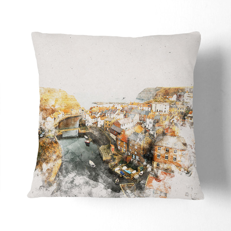 Square Cushion, 55cm H x 55cm W x 20cm D, White