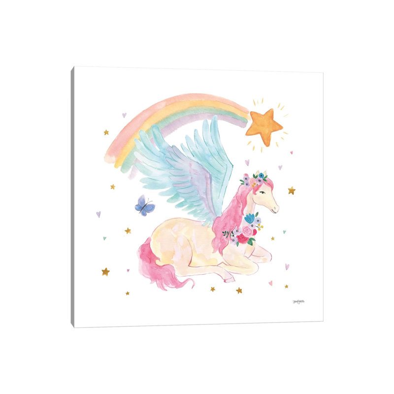 Magical Friends II Butterfly by Jenaya Jackson - Wrapped Canvas Gallery-Wrapped Canvas Giclée, 66.04 cm H x 66.04 cm W
