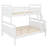 Stylish Twin Over Full Bunk Bed With Secure Ladder And Safety Guardrail Ideal For Bedroom-247801127