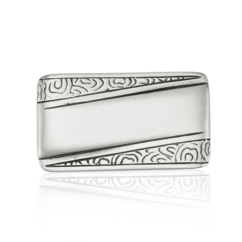 CHESTER RECTANGLE KNOB; MATTE SILVER FINISH