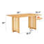 Table de salle à manger en bois massif de style chinois rétro avec imitation rotin convenant à la salle à manger et au bureau-1313598480