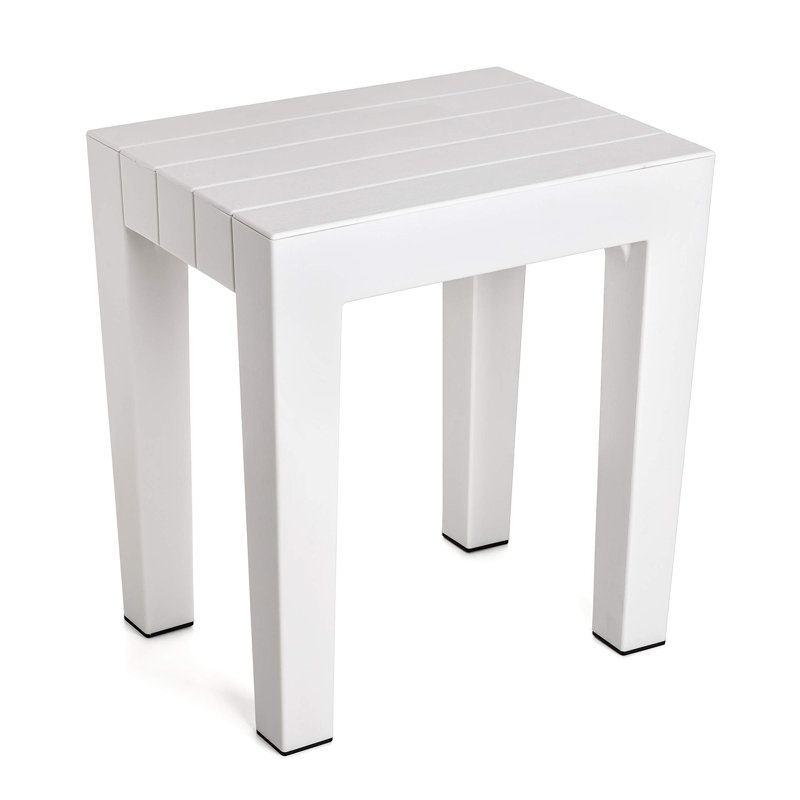 High-Density Polyethylene (HDPE) Accent Stool, White