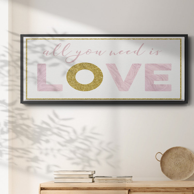 «All You Need is Love», toile encadrée, H 8 po x l 20 po