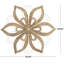 Décoration murale brune en rotin floral avec fil métallique