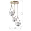 Luminaire suspendu sphère en métal 3 lumières