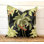 Coussin d'extérieur noir et vert