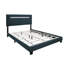 Structure de lit tapissier en velours vert