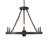 38" Wide Wagon Wheel 6 Light Chandelier