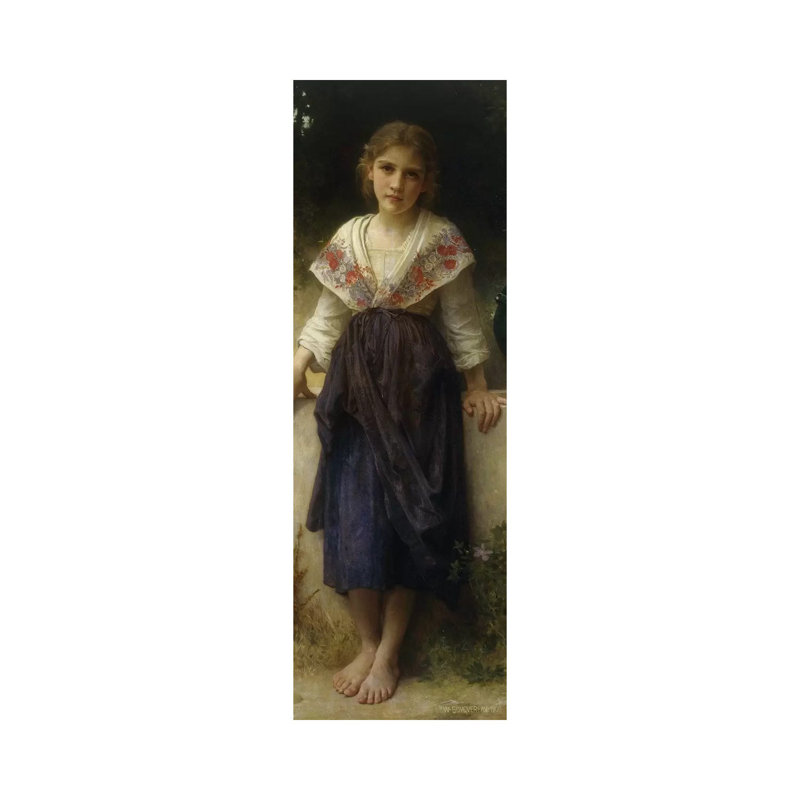 Un Moment De Repos, 1900 by William-Adolphe Bouguereau - Wrapped Canvas Panoramic Painting