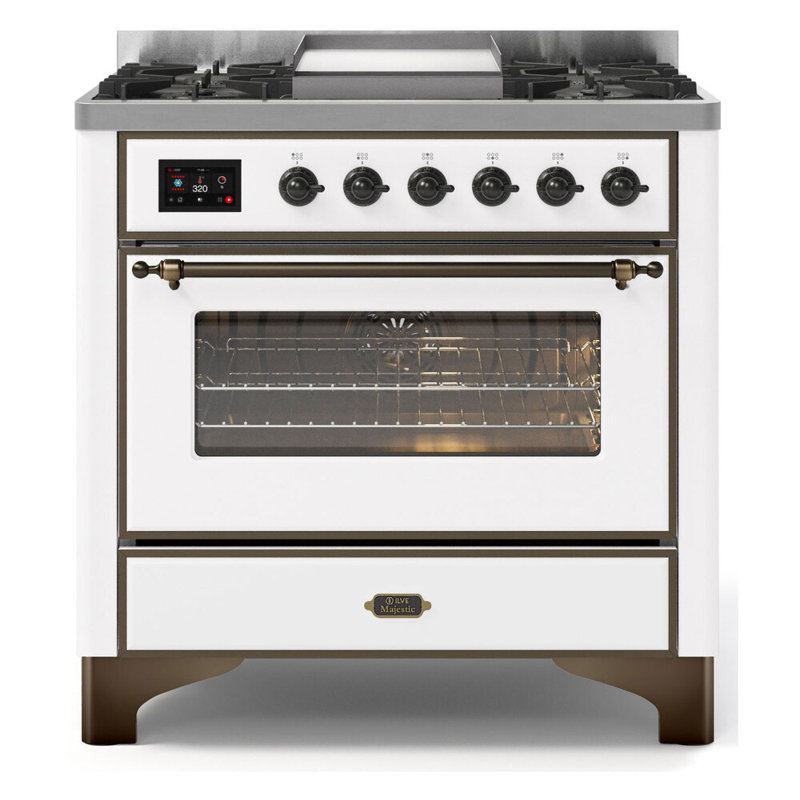 Majestic II Series 36" 3.5 cu ft. Freestanding Dual Fuel Range, Liquid Propane, Blue Gray/Copper