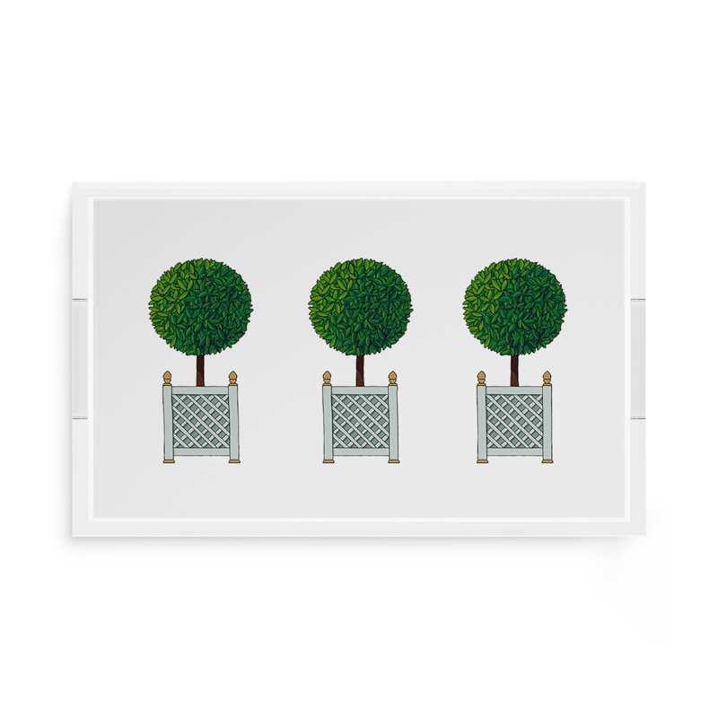 Decorative Tray, 17"W x 10.5"D x 2"H
