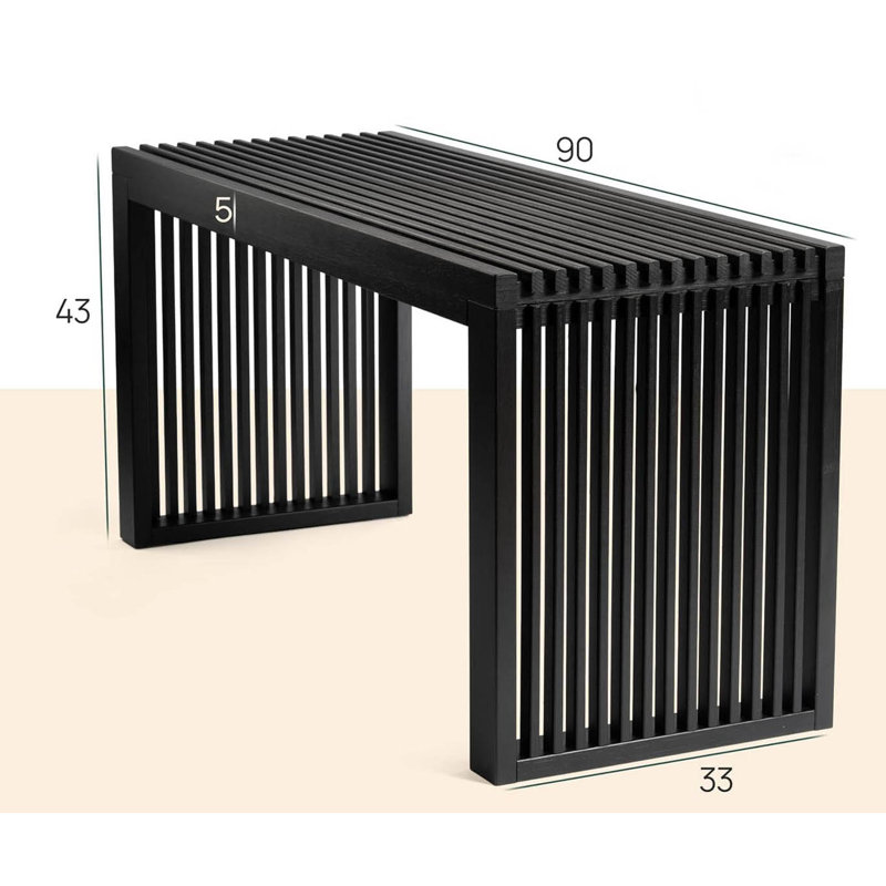 Bamboo Bench, Black