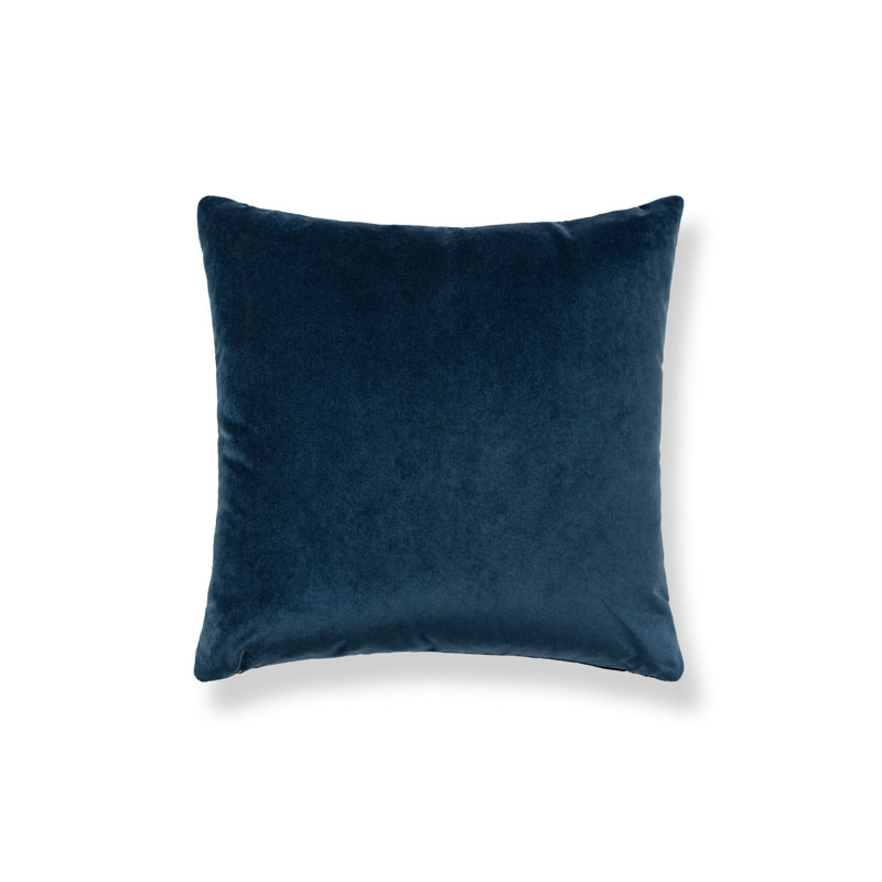 Wild Glamour Silk Pillow Cover & Insert, Blue/Black/Indigo Animal Print, 22" H x 22" W, Square