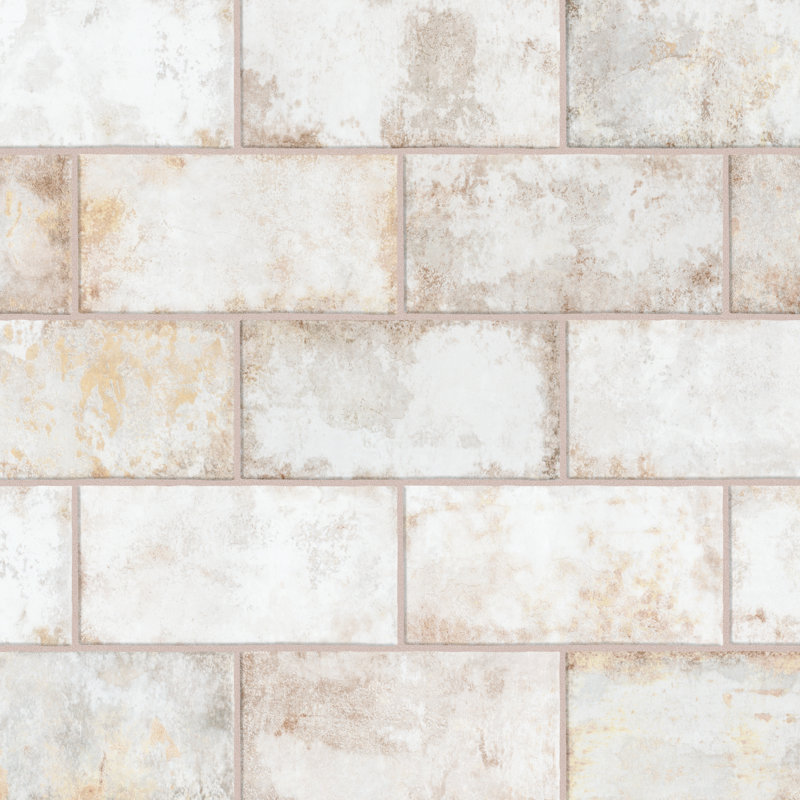 Biarritz 3" x 6" Ceramic Brick Look Subway Wall Tile, Beige