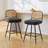 Upholstered Swivel Counter Stool With Rattan Backrest-106484830-106484829