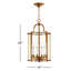Luminaire suspendu cylindrique de style lanterne à 6 lumières Tide-506885223
