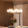 Crystal Semi Flush Mount Ceiling Light With Matel Accents