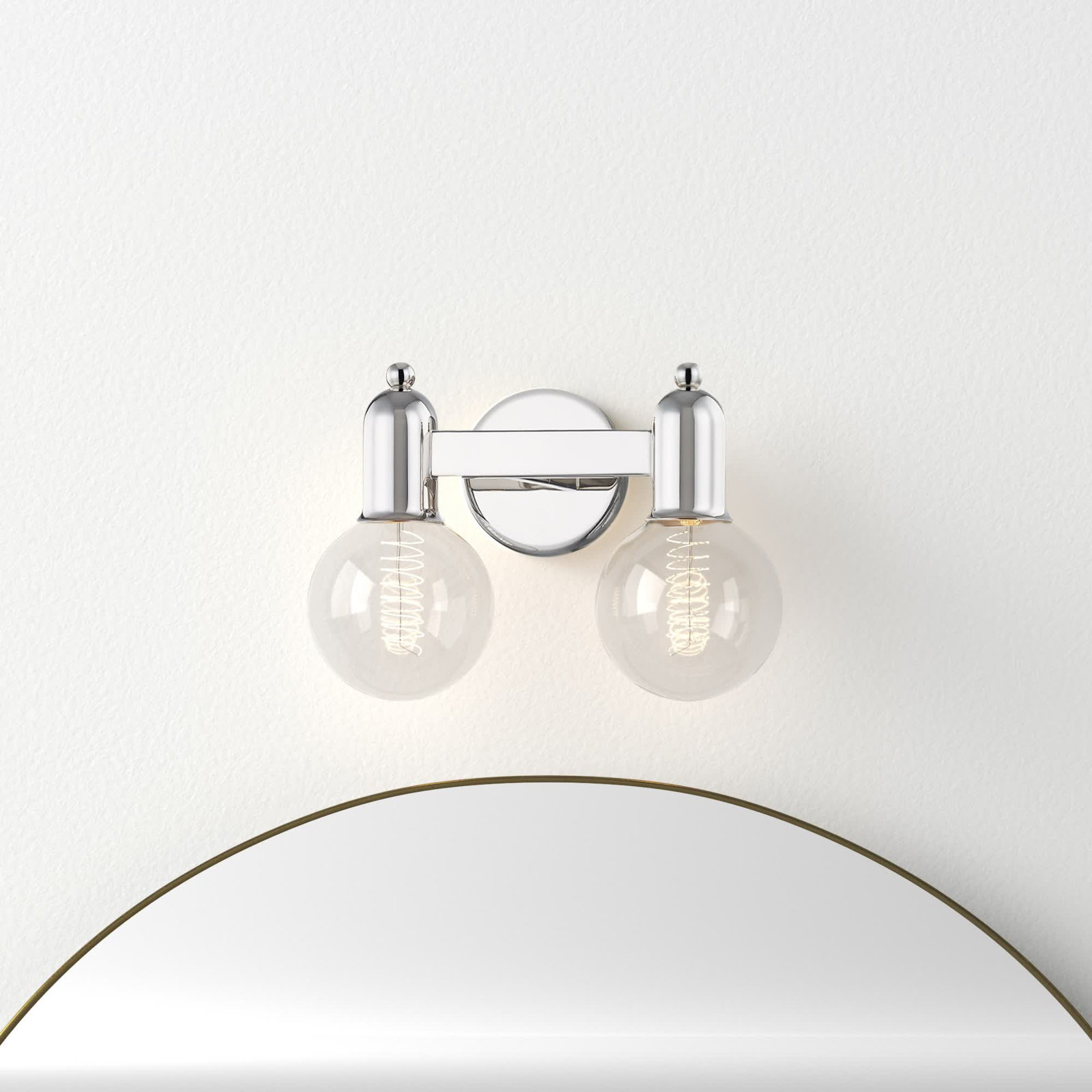 Saimi 2 Light Dimmable Vanity Light, Polished Nickel
