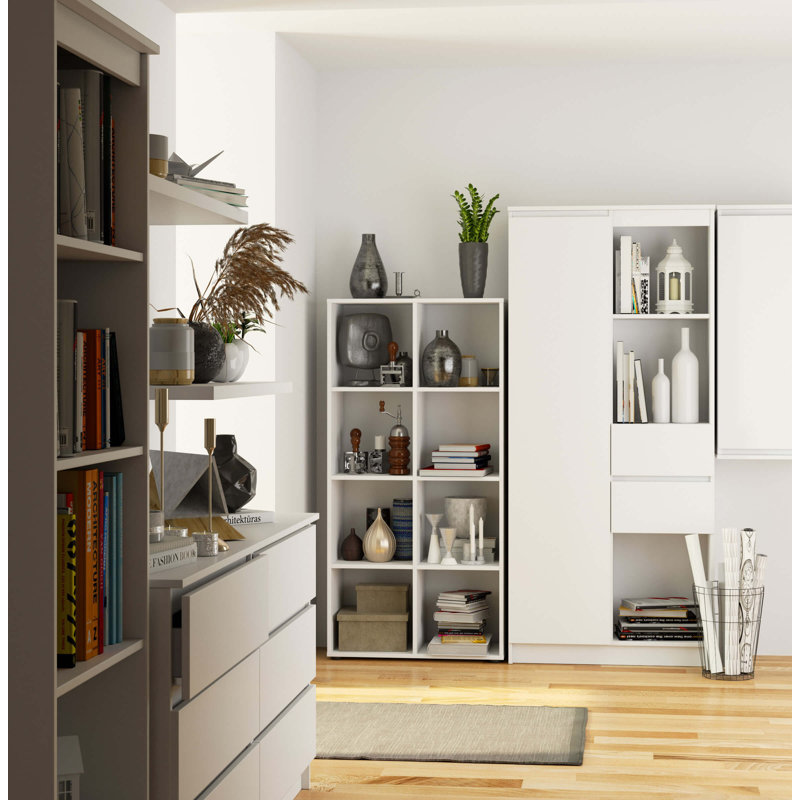 Ayuko 70cm W Bookcase, (8 shelves) 144cm H x 70.5cm W x 33cm D