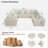 Boneless 137.9’’ Oversized U-Shape Sectional Sofa, Modular Compressed Cloud Couch with Memory Foam, No Assembly Needed-1385667030