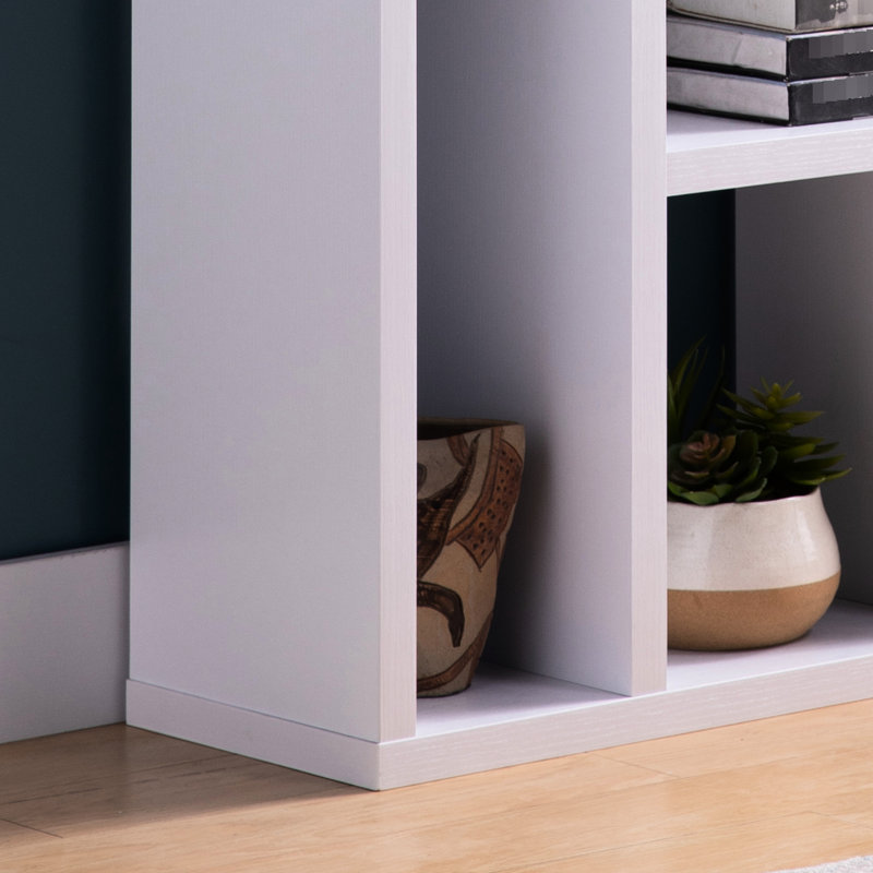 Bookcase In Pure White - Add Style To Your Living Room Display Shelf Organize And Beautify Area