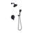 6 in. Wall Mounted Shower Heads with 3-Setting Handheld Shower-114985976