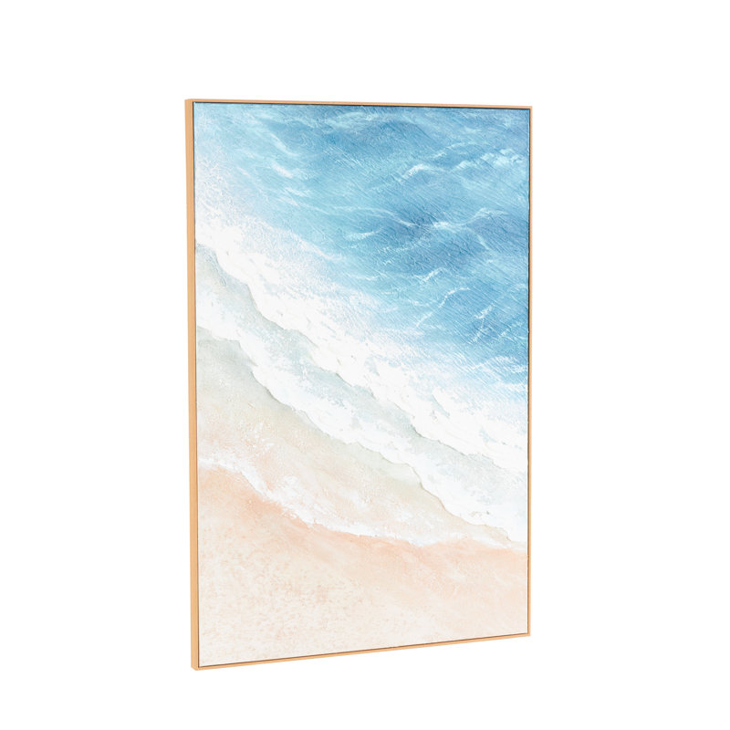 «Abstract Ocean Wave Landscape», reproduction encadrée sur toile