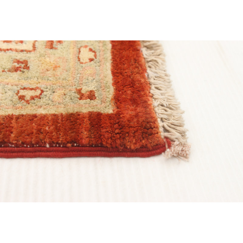 Tapis décoratif en laine noué à la main de conception unique 5 pi 8 po x 7 pi 5 po noué à la main New Age