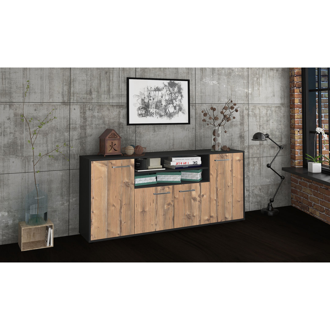 Sideboard Lenchen - Freistehend/Metallgriffe - Design: Farb-Dekor