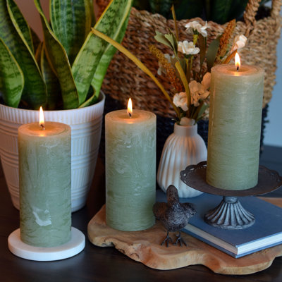 3 Piece Pillar Candle Set