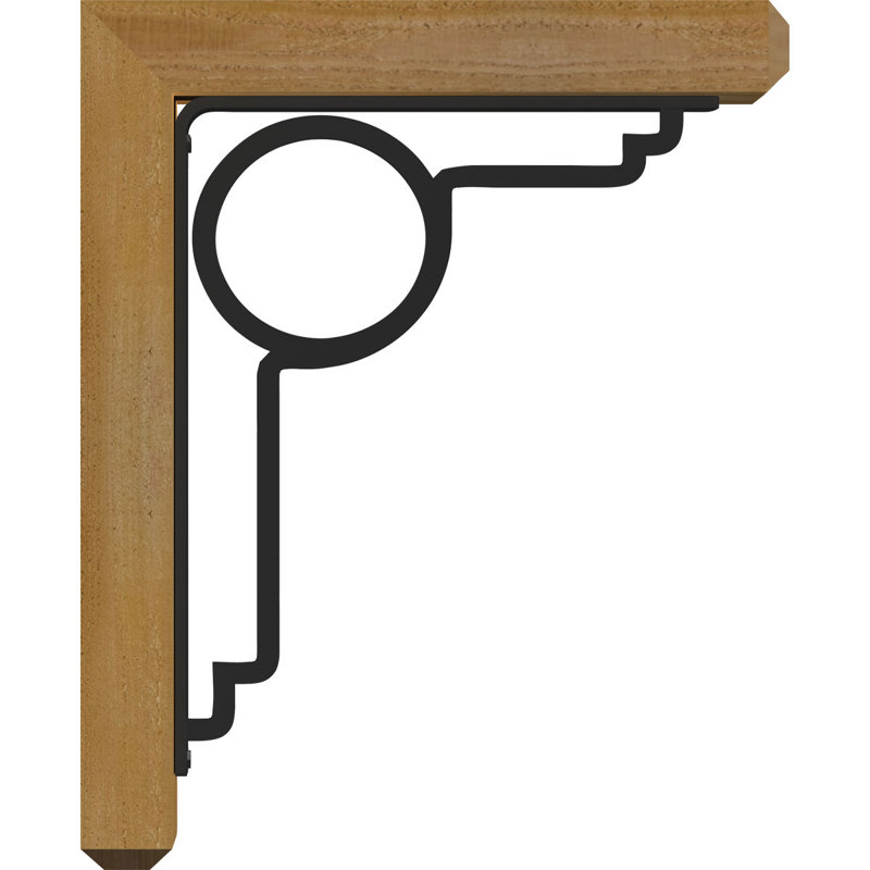 Maria 4" Single Brace Craftsman Ironcrest Bracket, 12"H x 9 1/2"D, 4"W x 2"T Western Red Cedar (Rough Sawn)