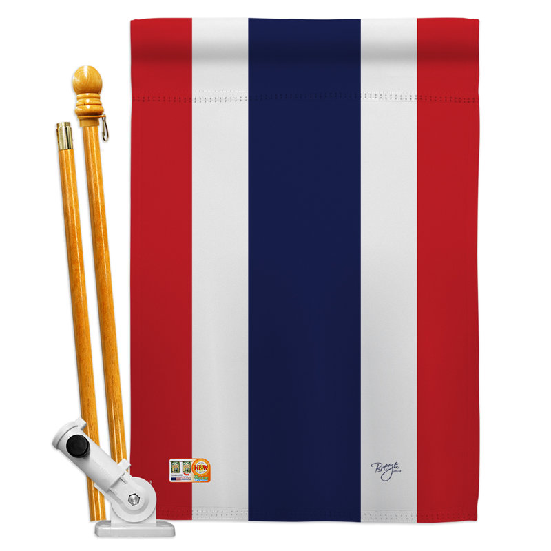 Double Sided 40'' H x 28'' W Polyester Flag Set