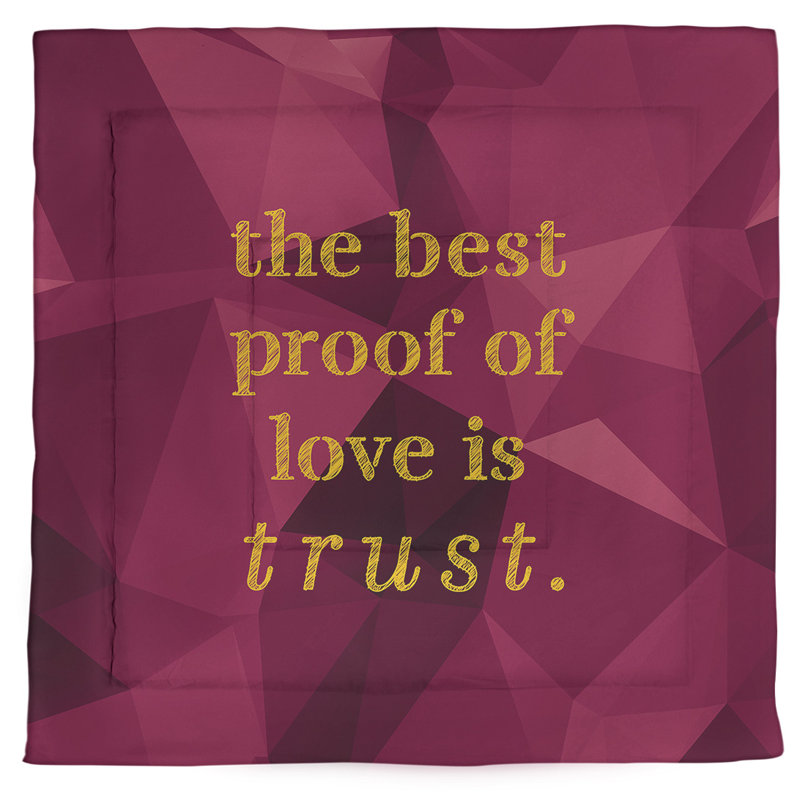 Gemstone Modern & Contemporary Polyester Percale Comforter, Queen Comforter, Spinel/Gold