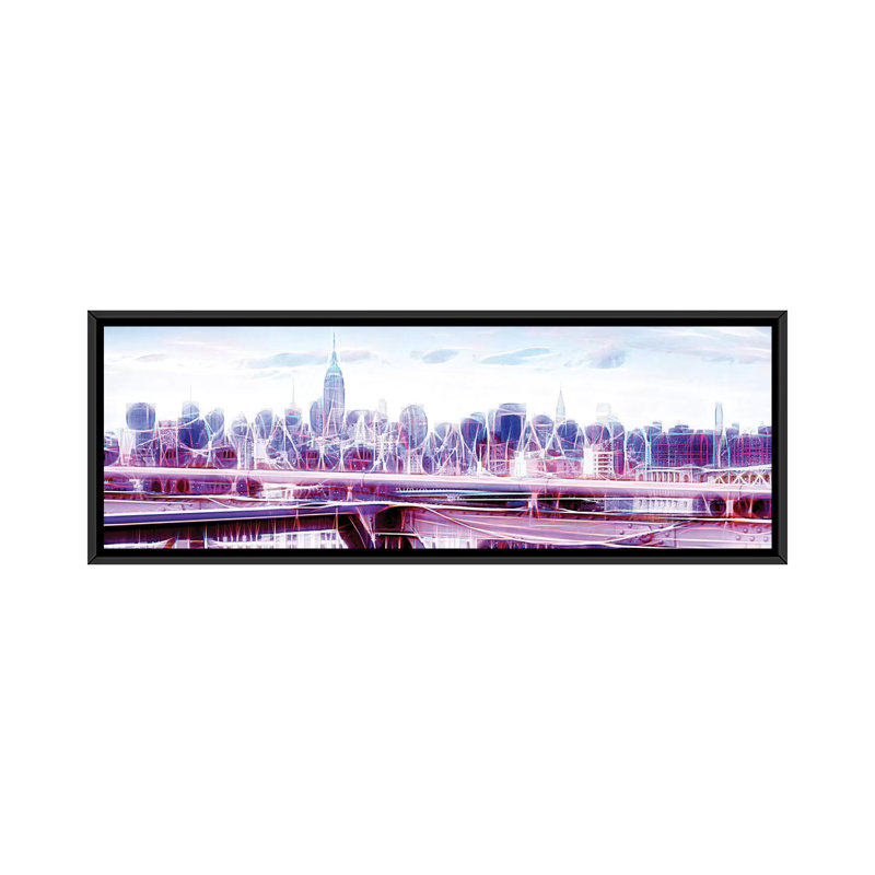 Survol par Philippe Hugonnard, impression sur toile, H 12 po x l 36 po x P 1,5 po, Cadre noir