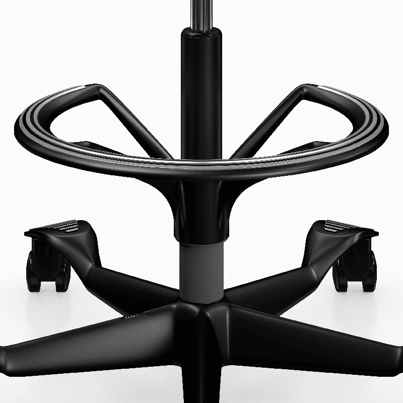 HÅG Capisco Adjustable Sit-to-Stand Height Chair, Black, Sit-to-Stand, Brown Mahogany 