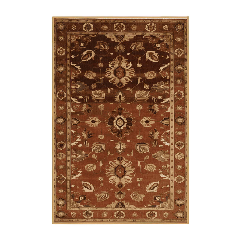 Tapis brun turc lavable à la machine, Rectangle de 5 pi x 8 pi