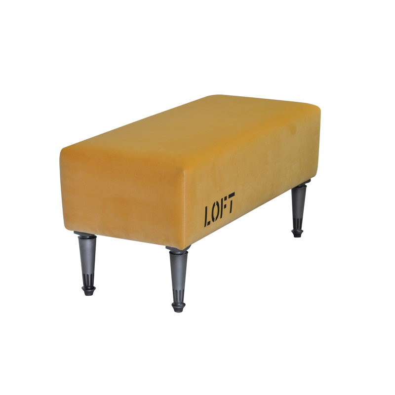 Loft Upholstered Bench, Yellow
