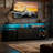 Modern TV Stand With LED Lights And Power Outlets, Media Entertainment Center With Drawers And Shelves For Large Screen Tvs, Living Room Storage Console