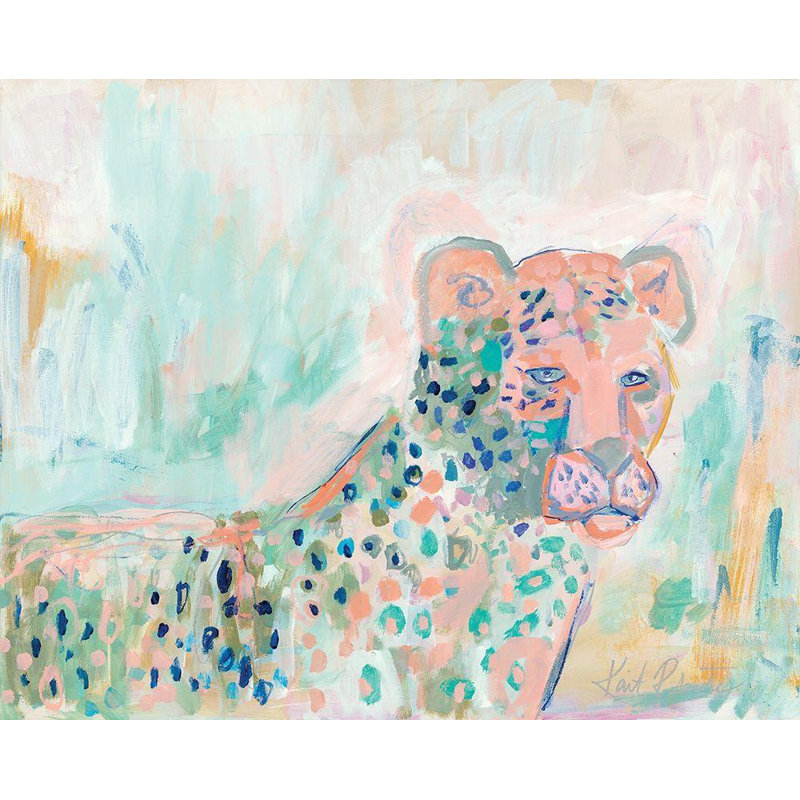 «Red Barrel Studio® Roberts, Kait Gallery», art guidé sur toile, guépard, H 28 po x l 34 po