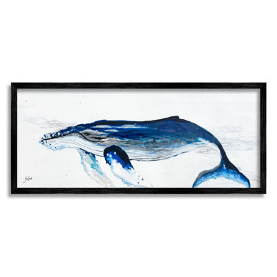 " Vivid Blue Whale Swimming Marine Animal Sea Life " by Stacy Gresell