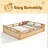 Floor Platform Bed With Full-Length Guardrails, Low Profile Queen Bed Frame With Wood Slats Support, No Box Spring Needed-465878254-465878162