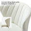 Fauteuil d'appoint moderne en velours avec dossier capitonné Leona H 29 po-764843812